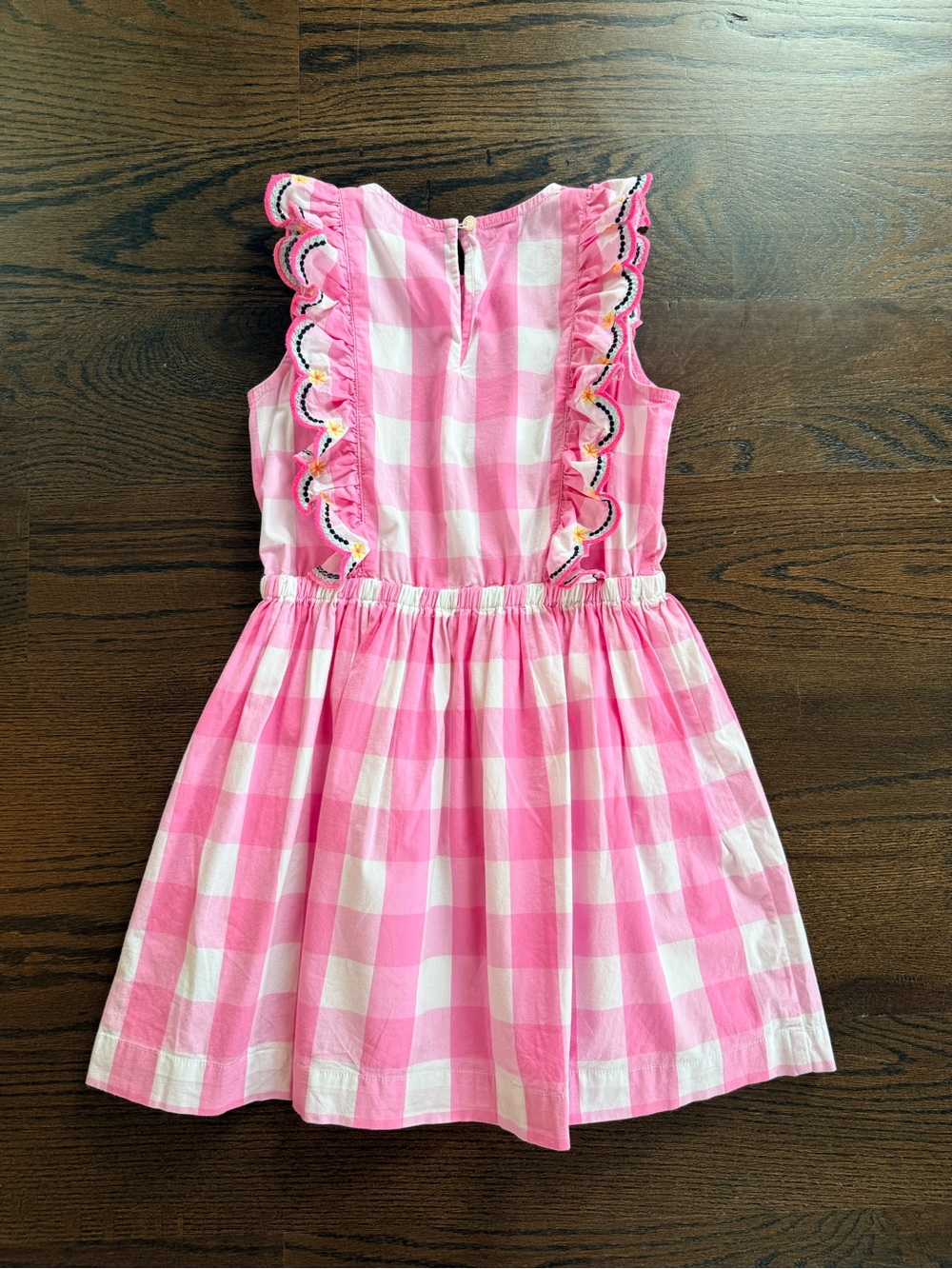 J.Crew Crewcuts Girls Pink and White Check Dress size 7 - Picture 2 of 4